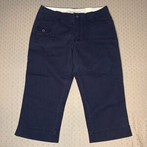 Maurices Navy Mid Rise Capri’s